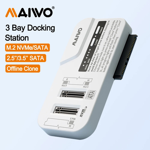 Maiwo bay nvme - 3-bay, nvme/sata