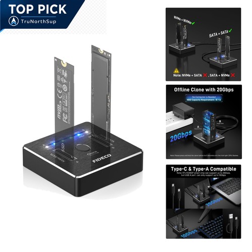 20gbps dual ssd dock - m.2,